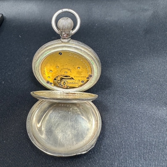 Antique 1800’s Coin Silver pocket watch am watch Waltham Massachusetts engraved - Picture 8 of 14
